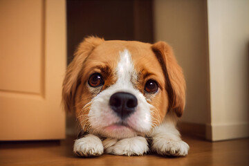 dog looking at camera 