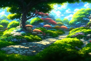 This fantasy backround is perfect to decorate your anime, manga or videogame project. This illustration can be also used in a photorealistic style, adding a touch of magical realism to a scene.