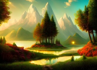 This fantasy backround is perfect to decorate your anime, manga or videogame project. This illustration can be also used in a photorealistic style, adding a touch of magical realism to a scene.