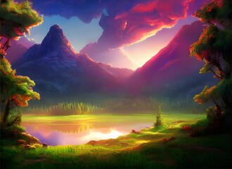This fantasy backround is perfect to decorate your anime, manga or videogame project. This illustration can be also used in a photorealistic style, adding a touch of magical realism to a scene.