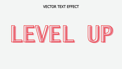 Level Up Text Effect Banner Design With pink color Background and  Yellow Color Fonts, Text Effect Banner Design For Media Channel Poster.