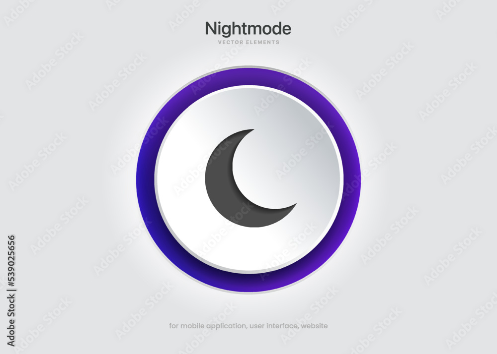 Aufkleber On and off toggle switch buttons. Light and Dark mode buttons. Day and night mode switch buttons for mobile app, web design, animation.