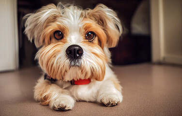 dog looking at camera 