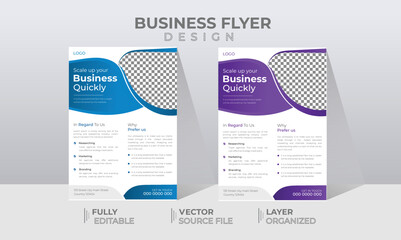Corporate Business Flyer Template, Business Flyer, unique, modern design template for business presentation