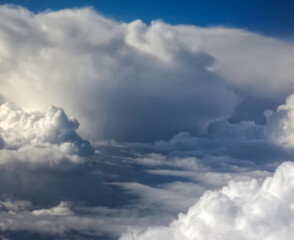 Clouds background seen from an airplane