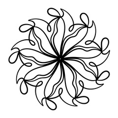 Vector arabesque for design template. Abstract ornament for coloring book pagesm invitations, greeting cards, stickers.