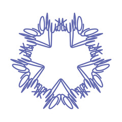 Abstract decorative ornamental design element. Vector doodle frame.