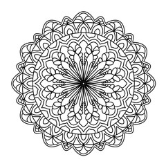 Abstract decorative ornamental design element. Vector mandala.