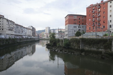 View of the riverside of Bilbao