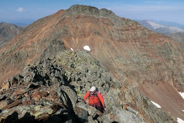 A long day of summer hiking in the Pyrenees with a bit of a scramble in the end. The summit is called Pica d'Estats.