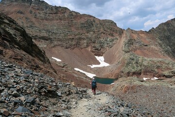 A long day of summer hiking in the Pyrenees with a bit of a scramble in the end. The summit is...