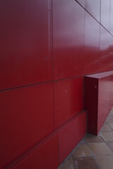 Red wall of a building