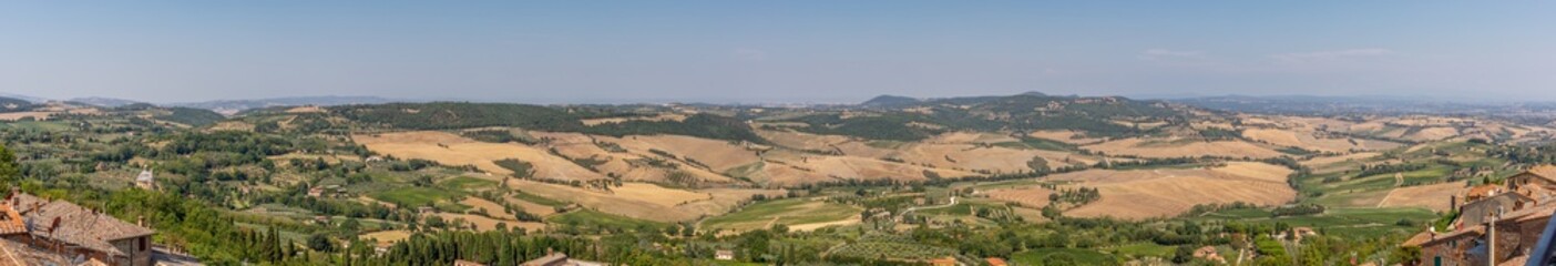 Fototapeta premium Panorama sur le Val d'Orcia depuis Montepulciano, Italie