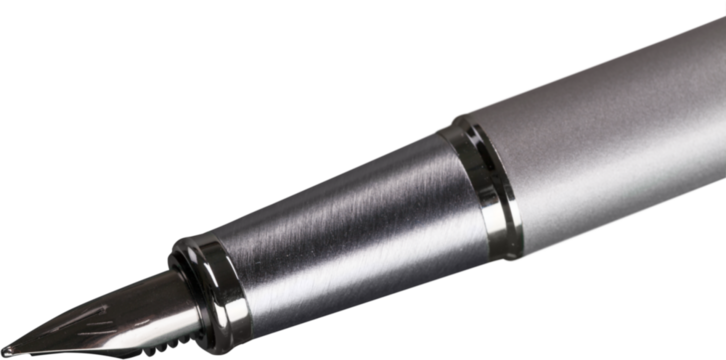 Fountain pen on white background