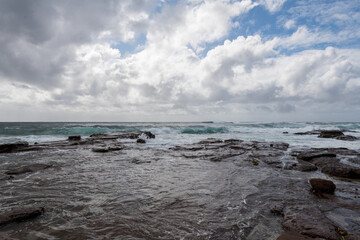 Shellharbour Beach, New South Wales, Coastline and Crashing Waves