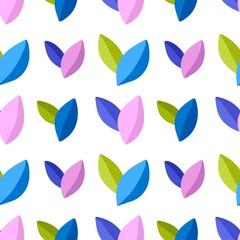 Fototapeta premium Simple floral seamless leaves pattern for fabrics and wrapping paper and gifts and kids
