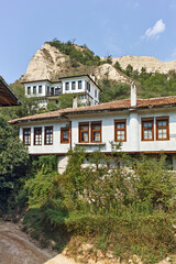 Fototapeta na wymiar Old houses in historical town of Melnik, Bulgaria