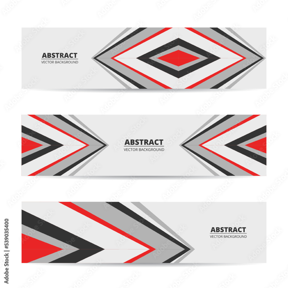 Poster Set of abstract vector banners template. Abstract web banner design collection. Vector illustration