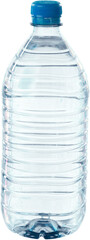 Naklejka premium Plastic bottle of water isolated on white