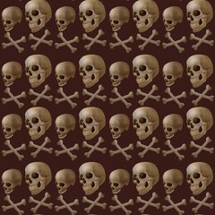 Fototapeta premium seamless pattern of skulls suitable for fabric printing