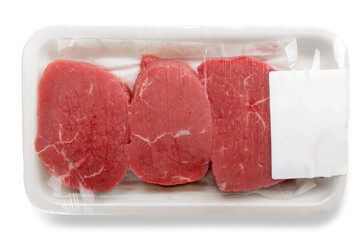 Packaged Meat Isolated
