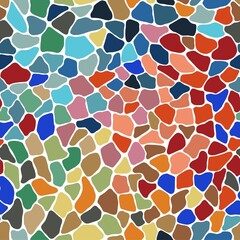 Obraz premium Terrazzo modern trendy colorful seamless pattern.Abstract creative backdrop with chaotic small pieces irregular shapes.Ideal for wrapping paper,textile,print,wallpaper,terrazzo flooring.Various colors