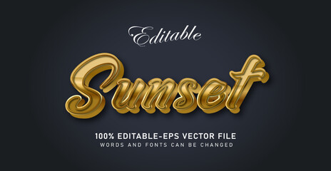 editable text effect with 3D ilustration. 