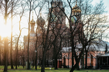 Obraz premium Nature, sights, architecture and life of the city of Russia Saint Petersburg