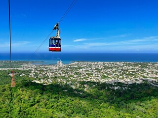 Cable car in Puerto Plata, Dominican Republic - obrazy, fototapety, plakaty