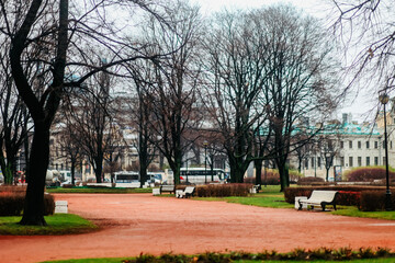 Nature, sights, architecture and life of the city of Russia Saint Petersburg