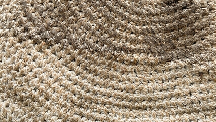 old homemade dirty round rug textures