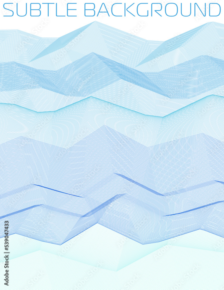 Poster Subtle background by thin broken bluish lines with color transition