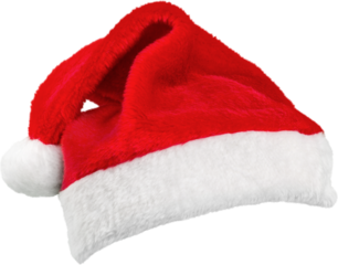Christmas Santa Claus hat isolated on white