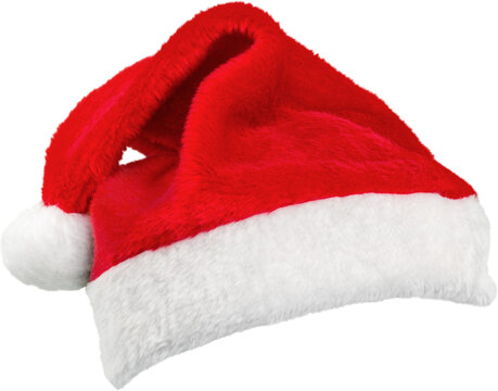 Christmas Santa Claus hat isolated on white