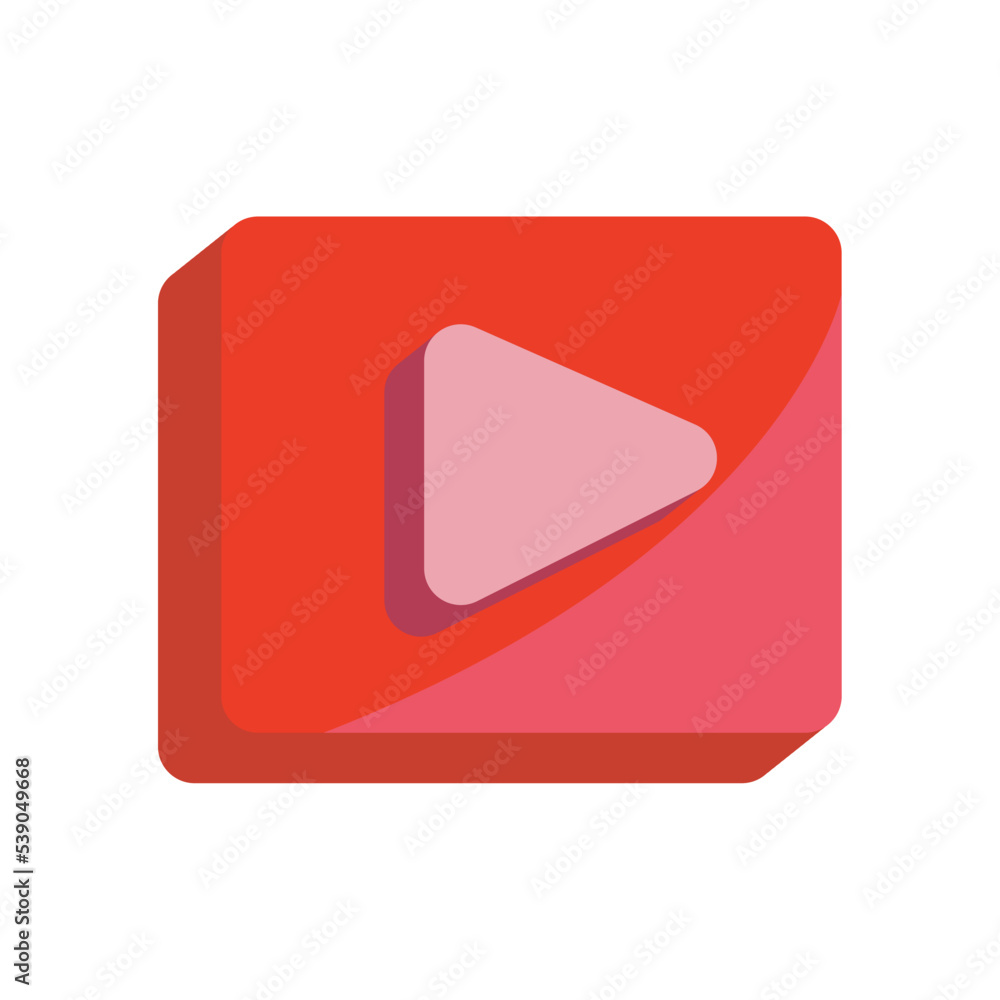 Canvas Prints red play button