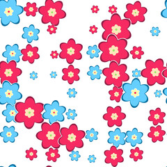 A seamless background of Flower Power Pattern