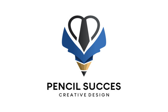 Circle pencil logo stock vector. Illustration of circle - 82693853