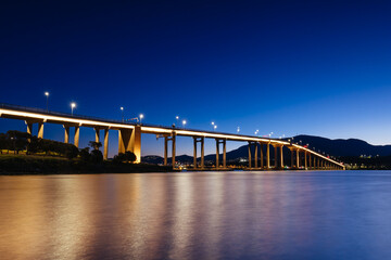 Fototapeta na wymiar Tasman Bridge in Hobart Tasmania Australia
