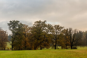 Autumn view of a landscape in the Czech Republic