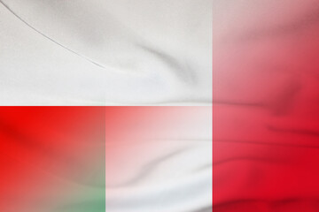 Poland and Italy state flag international contract ITA POL