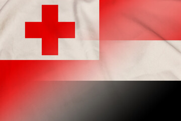 Tonga and Yemen state flag international negotiation YEM TON