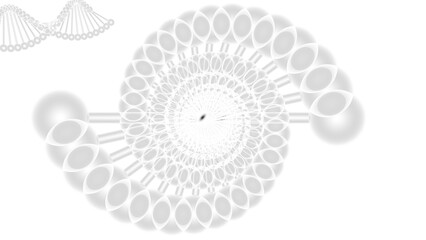 Science Molecular Clear DNA Model Structure under white lighting background. 3D illustration. 3D CG. 3D high quality rendering. PNG file format.