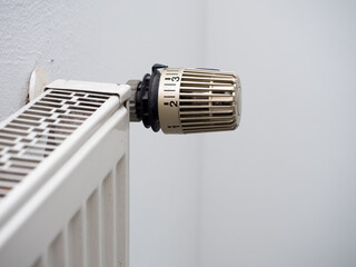 A radiator is located in the laundry room. Nobody.
