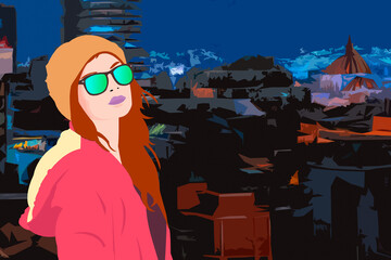 una noche en la terraza del edificio 