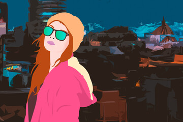 una noche en la terraza del edificio 