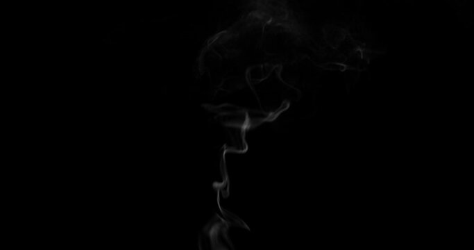 60 Frames Cigarette smoke looping,seamless black background