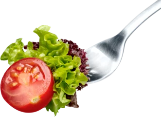 Fotobehang Bite of healthy salad © BillionPhotos.com
