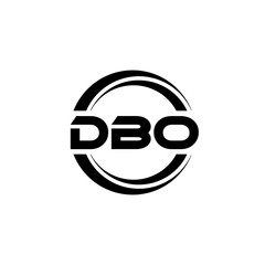 DBO letter logo design with white background in illustrator, vector logo modern alphabet font overlap style. calligraphy designs for logo, Poster, Invitation, etc.