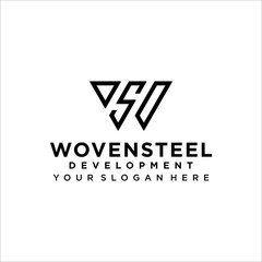 Obraz premium WS Letter logo design vector template