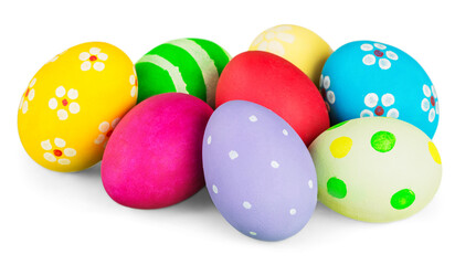 Fototapeta na wymiar Easter eggs isolated on white